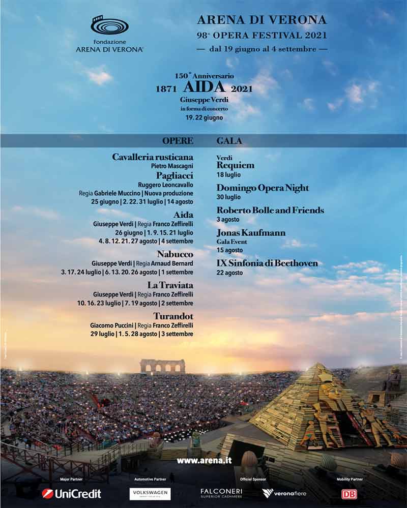 Arena di Verona - Summer opera Festivals in Italy